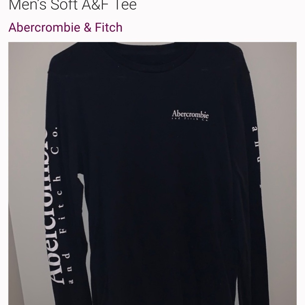 Abercrombie Black Long Sleeve Shirt soft AF size M - Picture 2 of 5